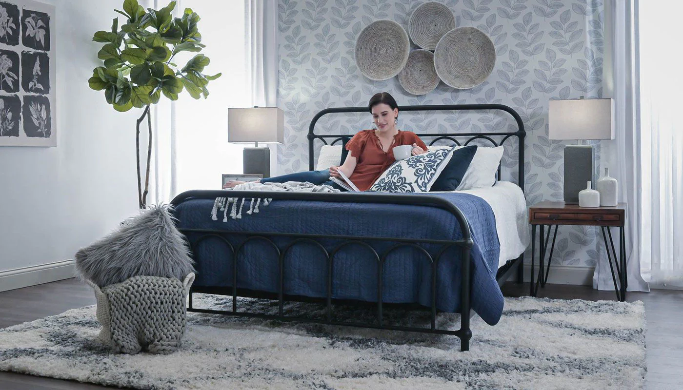 Afton Black Metal Bed - Image 2