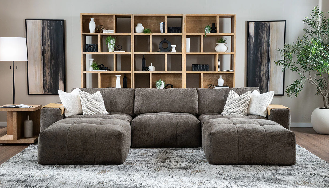 Amallo Fabric Dual Chaise Sectional - Image 3
