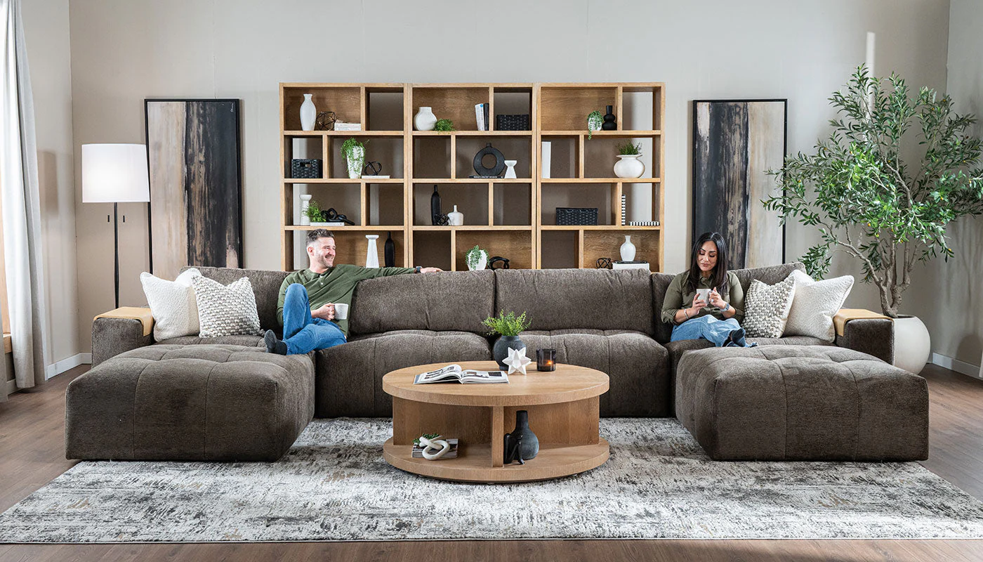 Amallo Fabric Dual Chaise Sectional - Image 4