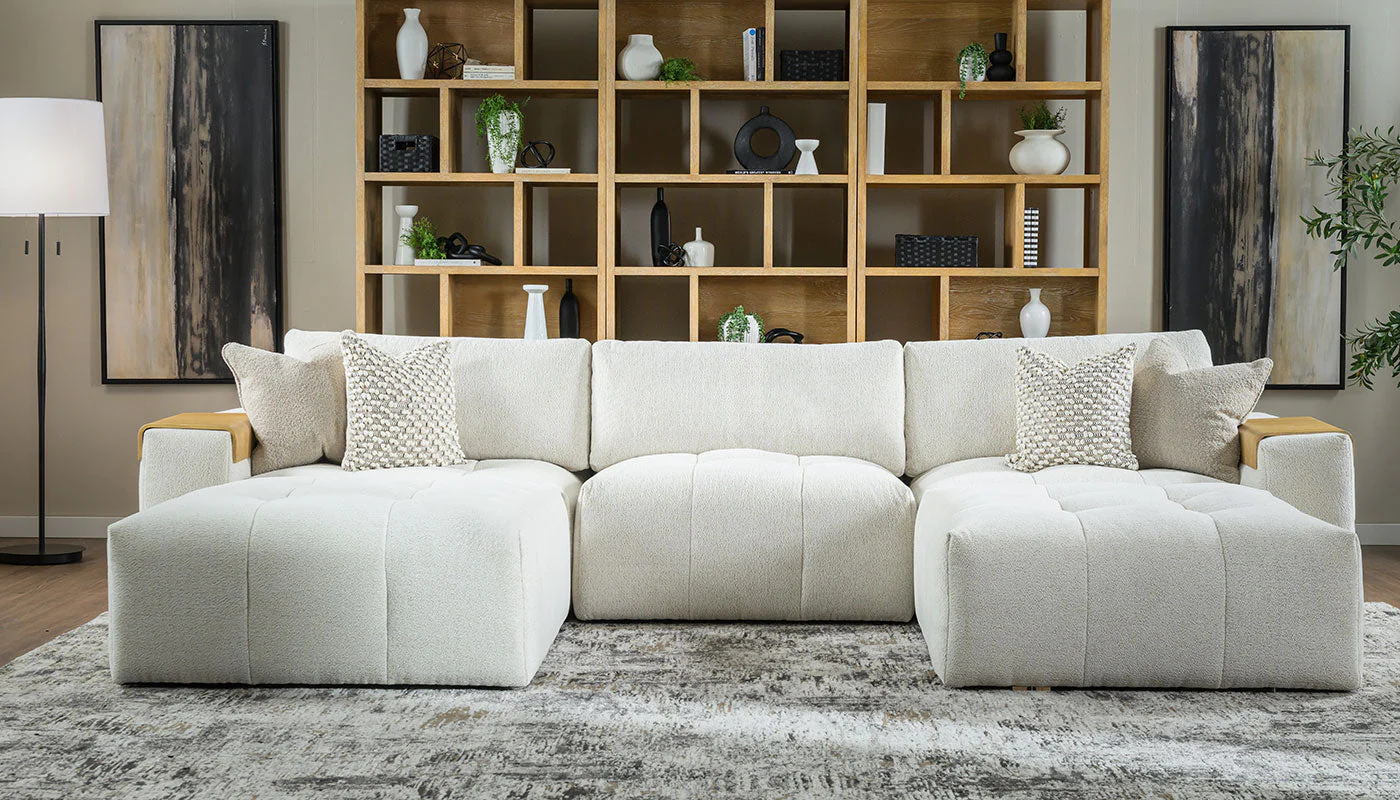 Amallo Fabric Dual Chaise Sectional - Image 5