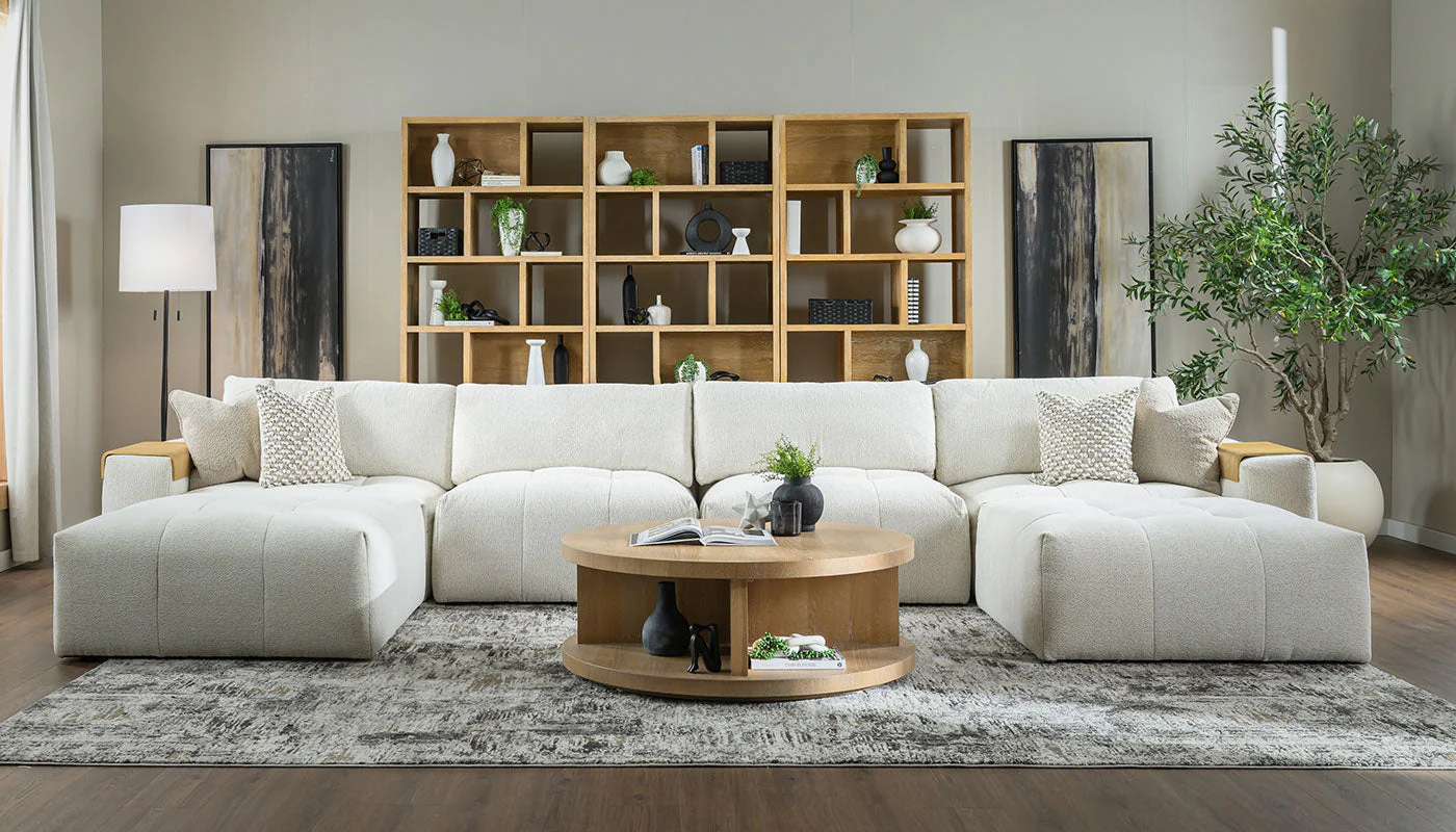 Amallo Fabric Dual Chaise Sectional - Image 6