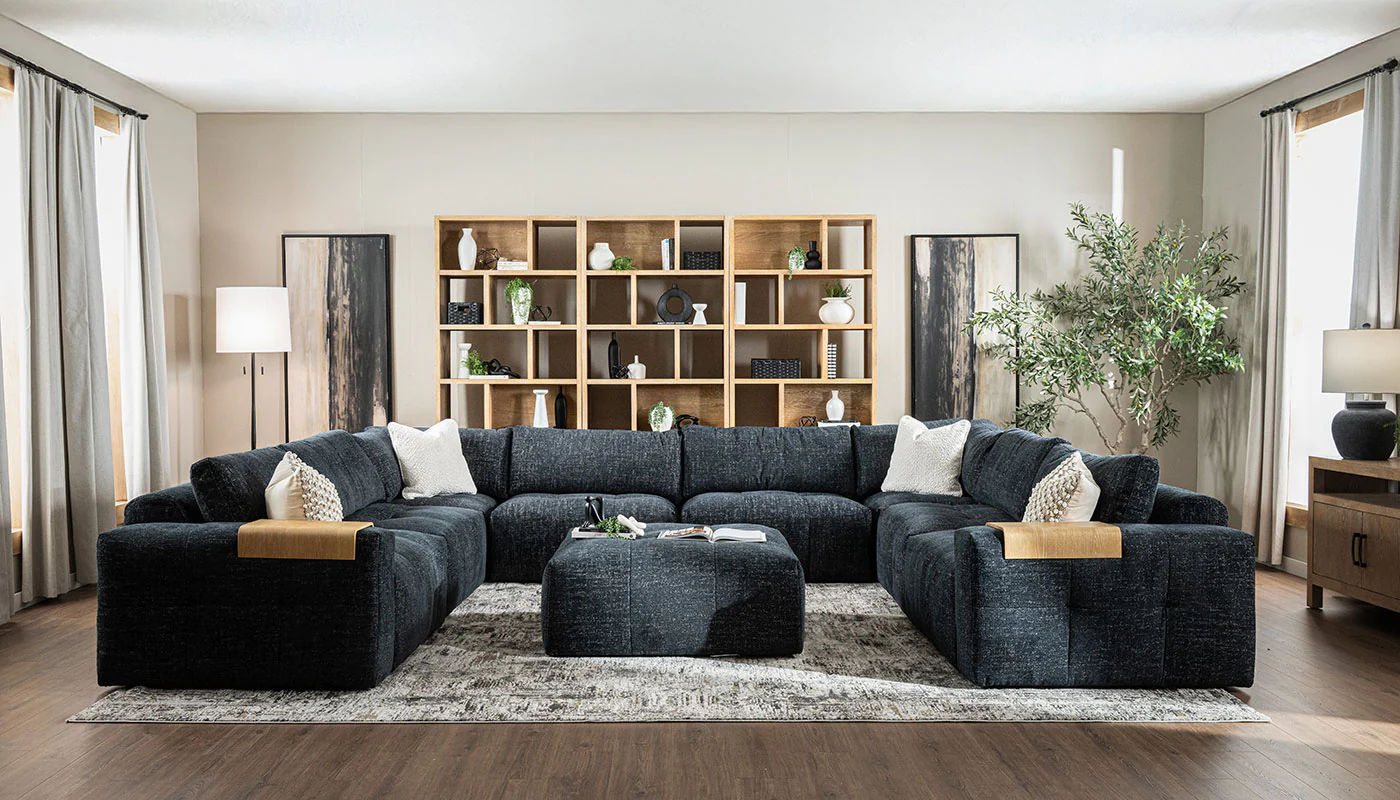 Amallo Fabric U Shape Sectional - Image 3