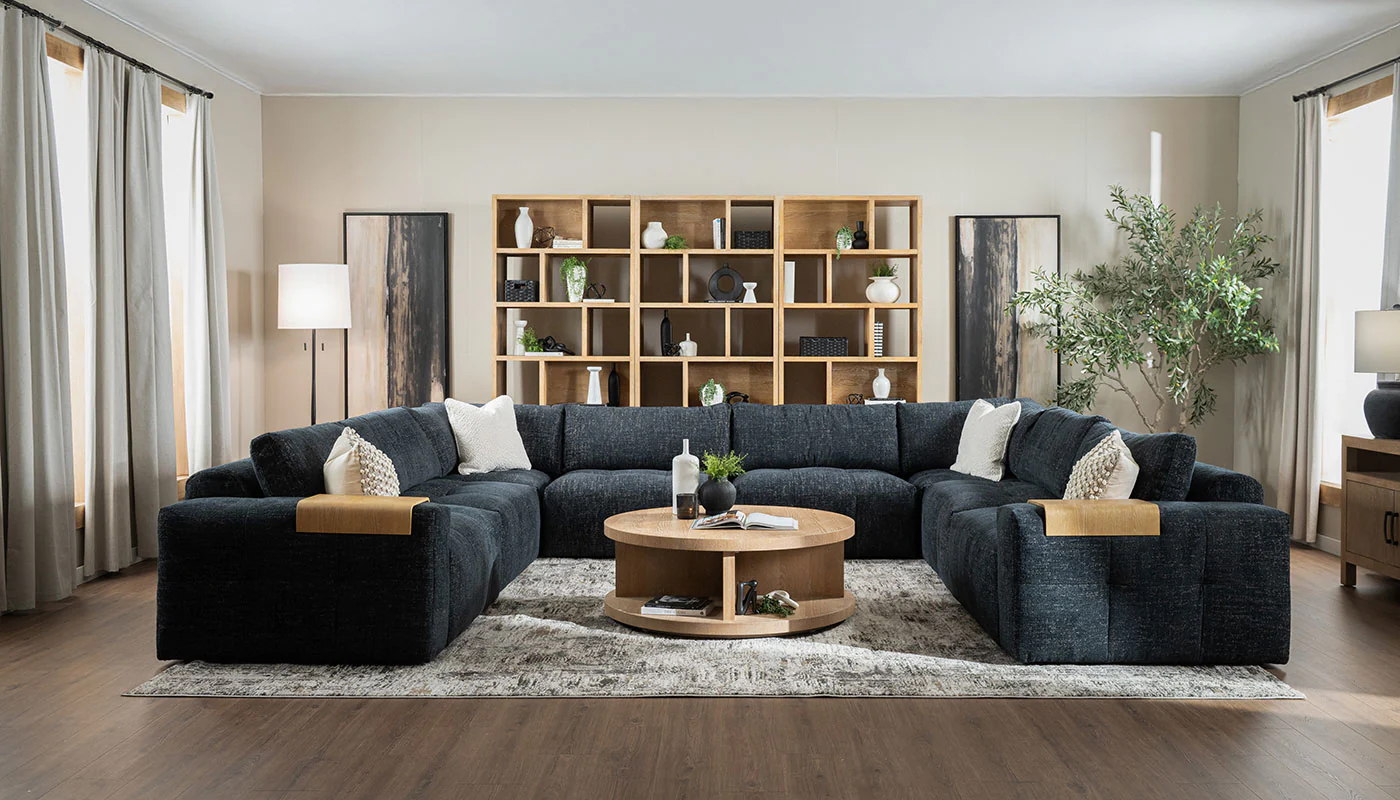Amallo Fabric U Shape Sectional - Image 4