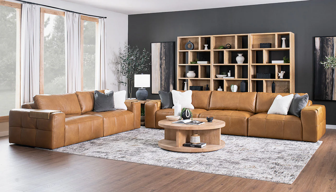 Amallo Leather Super Sofa & Sofa - Image 2