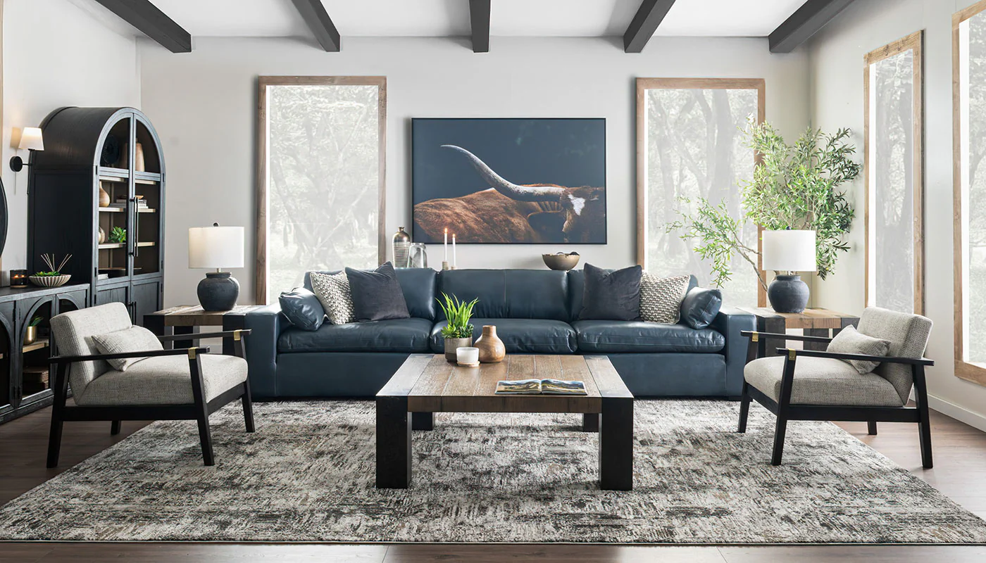 City Limits II Leather Super Sofa - Image 3