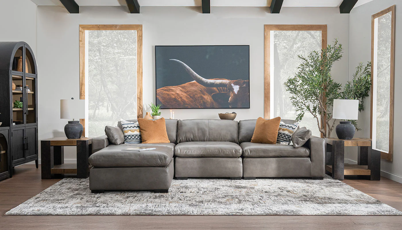 City Limits II Leather Super Sofa - Image 5