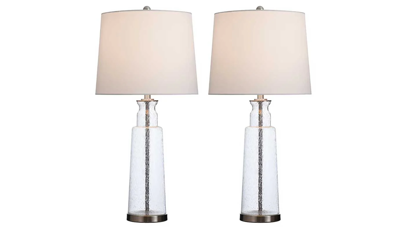 Clear Glass Table Lamp - Set of 2 - Image 2