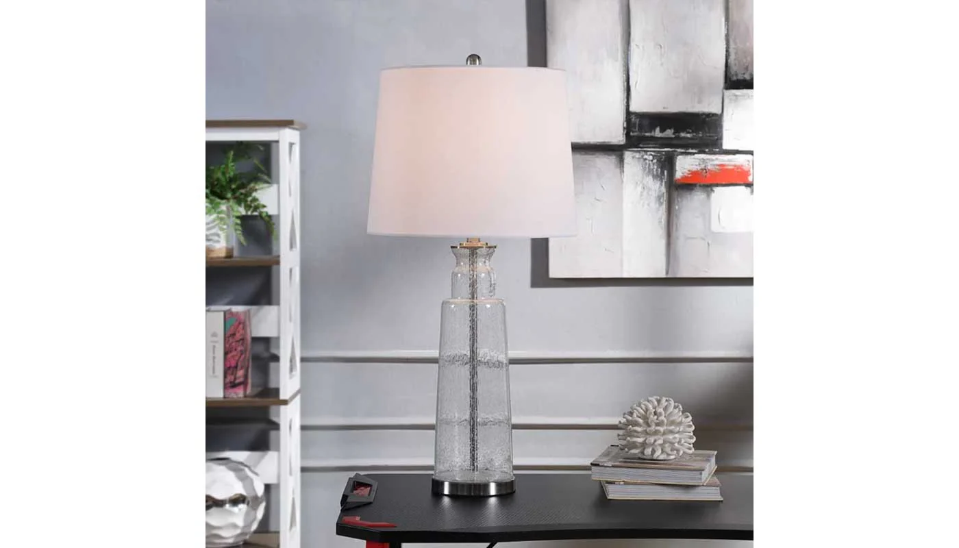 Clear Glass Table Lamp - Set of 2 - Image 3