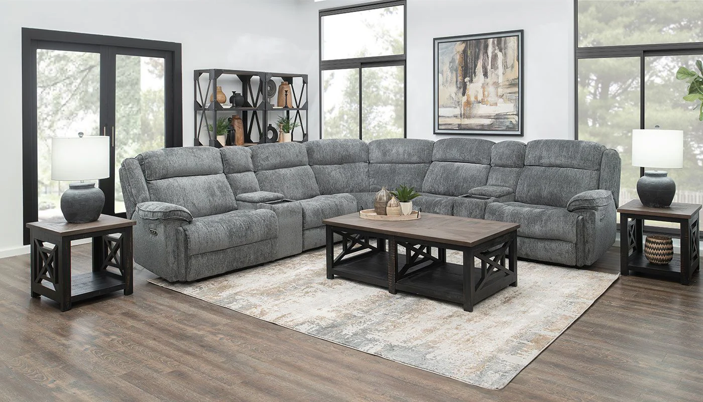Easthill II Fabric Reclining Sectional - Image 7