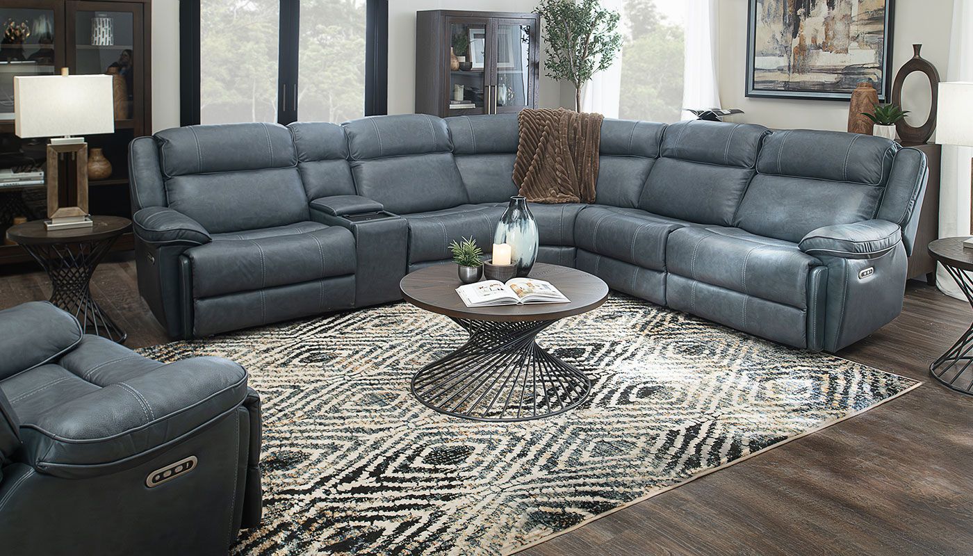 Easthill II Leather Reclining Sectional - Image 3