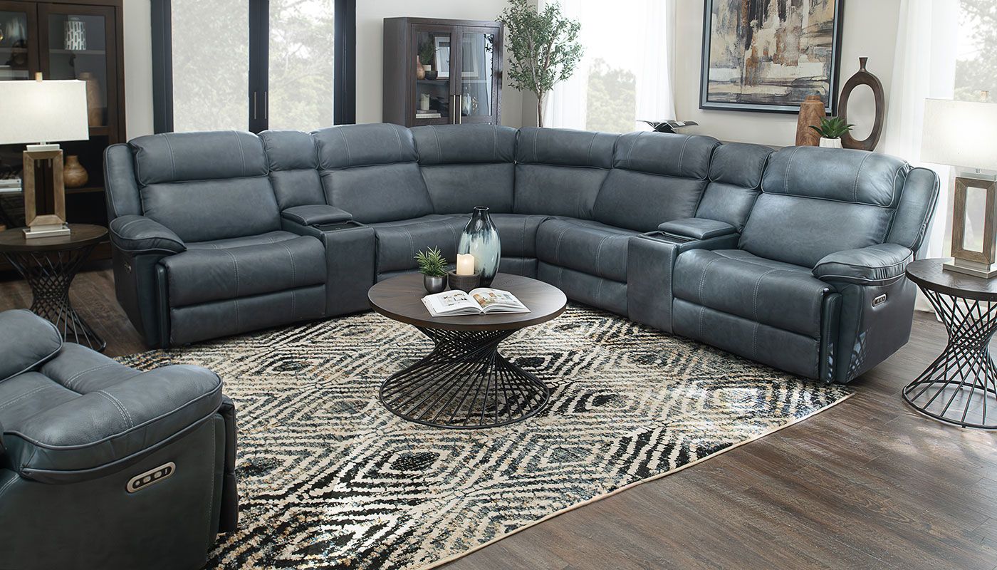 Easthill II Leather Reclining Sectional - Image 4