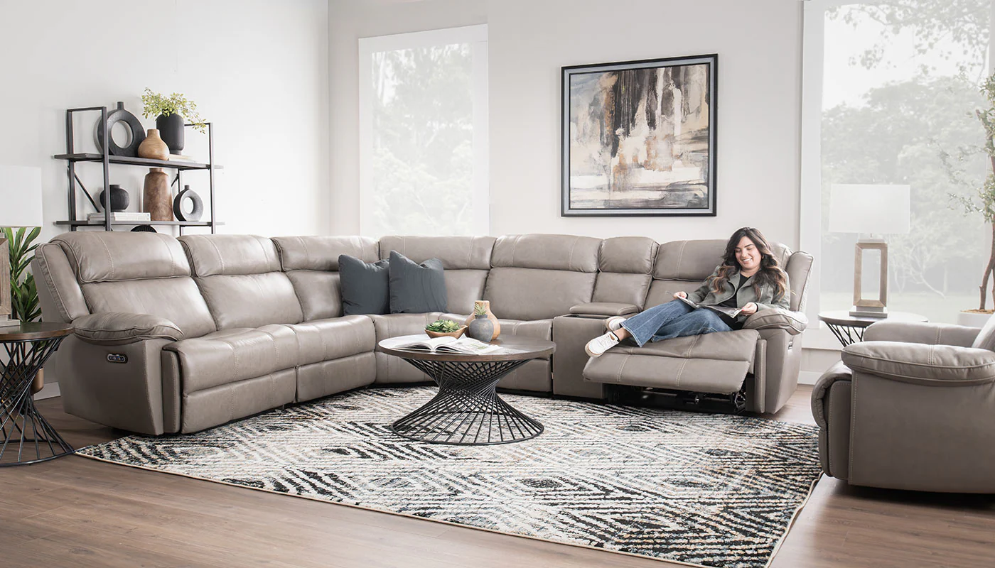 Easthill II Leather Reclining Sectional - Image 6