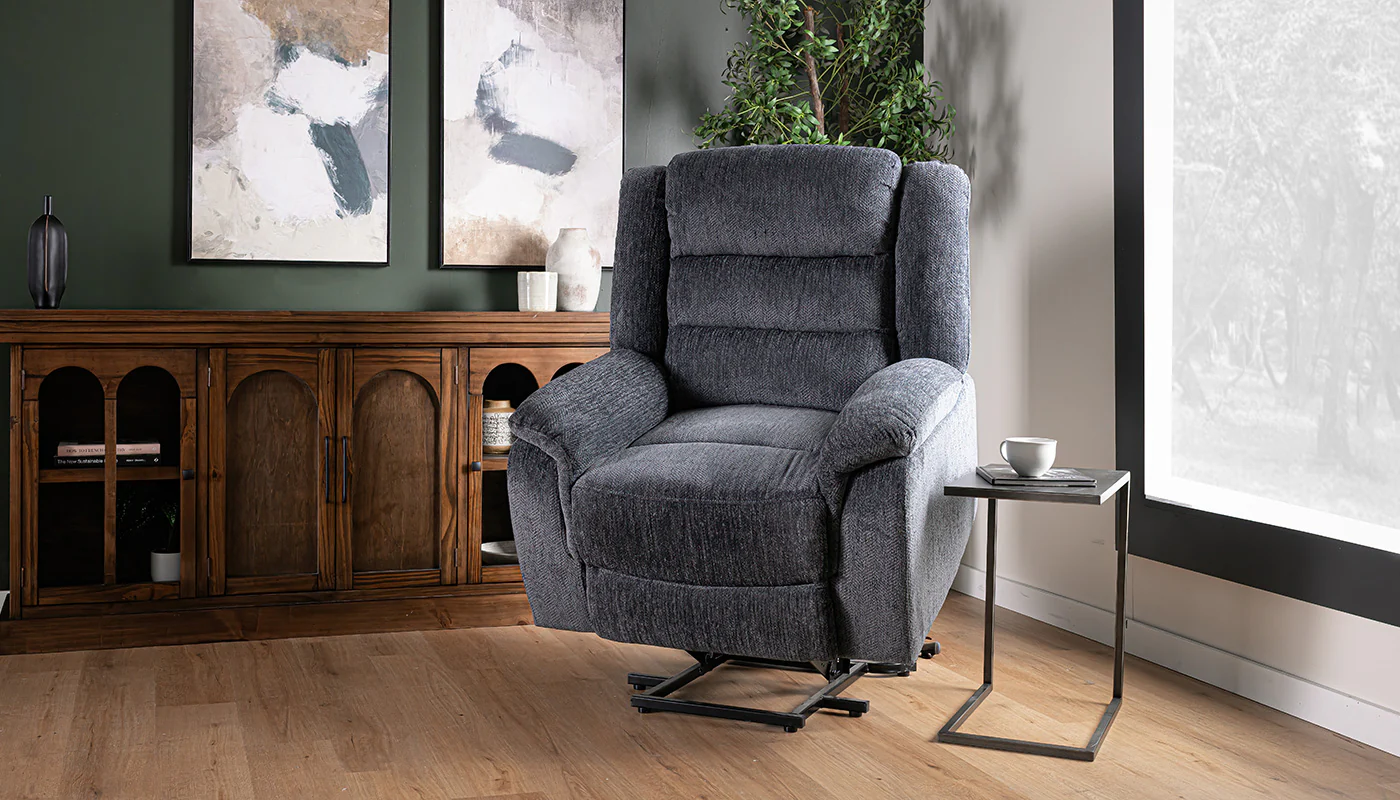Fletcher Charcoal Lift Recliner - Image 2