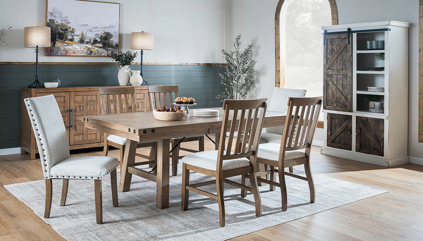 Iris II Light Hickory Dining Height Table & Chairs - Image 8