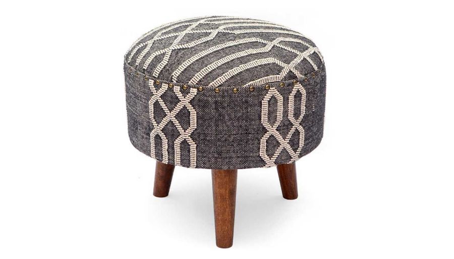 Maya Black & White Stool