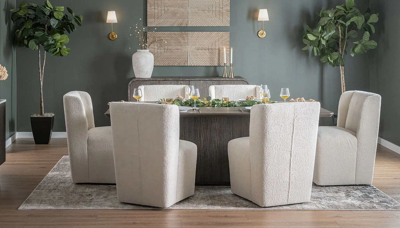 Mena Rectangular Dining Height Table & Mila Chairs