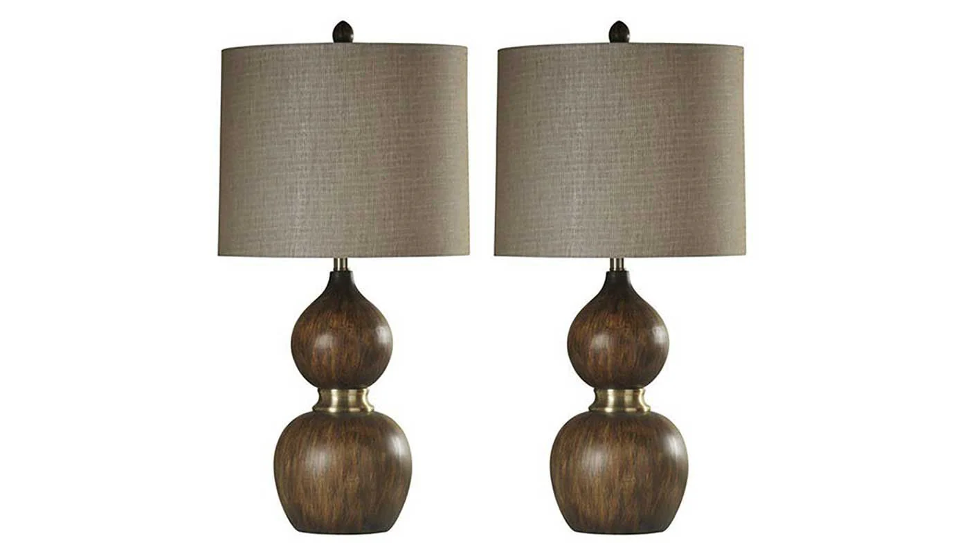 Mizoram Antique Brass Table Lamp - Set of 2 - Image 2