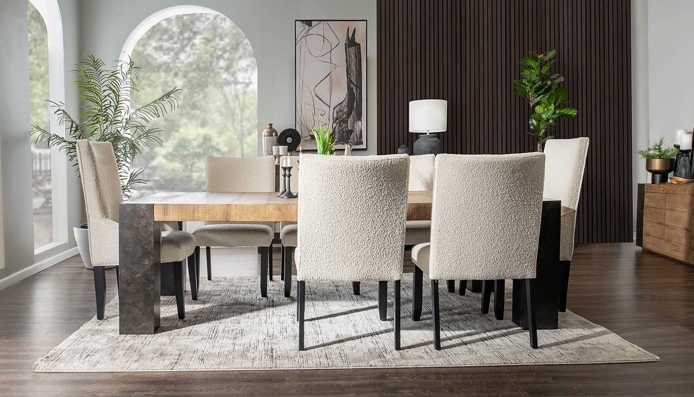 Our House 100" Dining Height Table & Black Chairs - Image 6