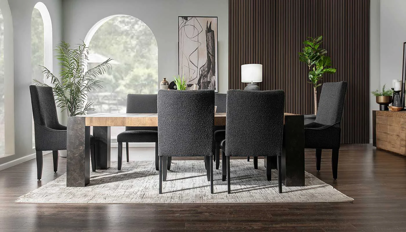 Our House 100" Dining Height Table & Black Chairs - Image 7