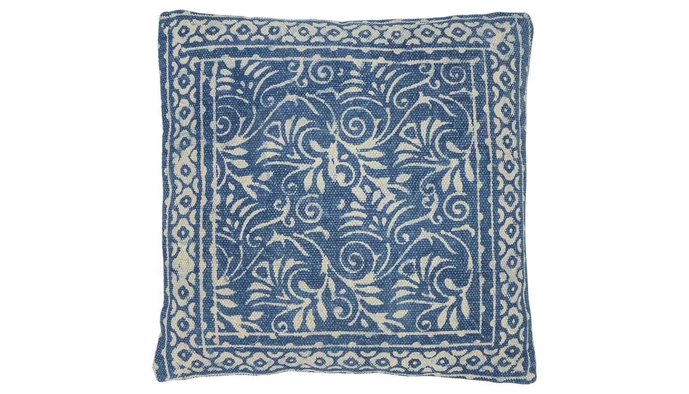 Rosello Navy Print Pillow - Image 2
