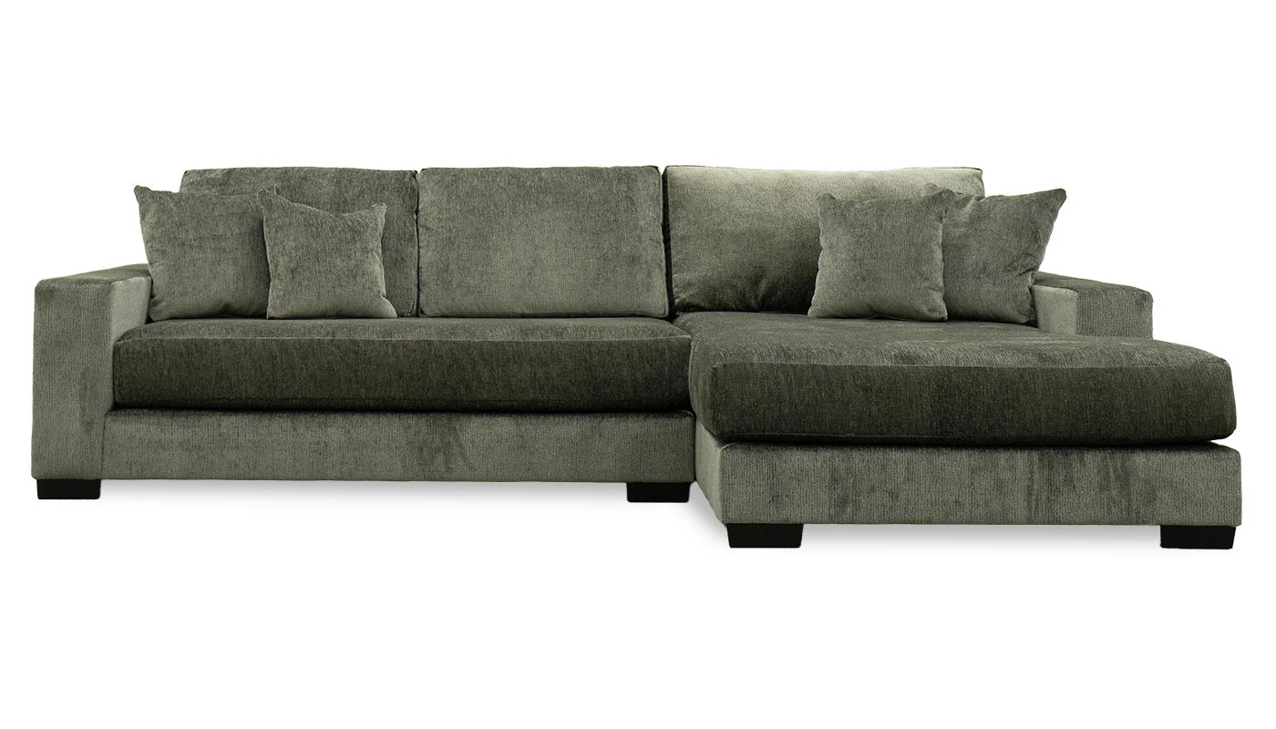 Torri Ventana Olive Sofa with Chaise - Image 2